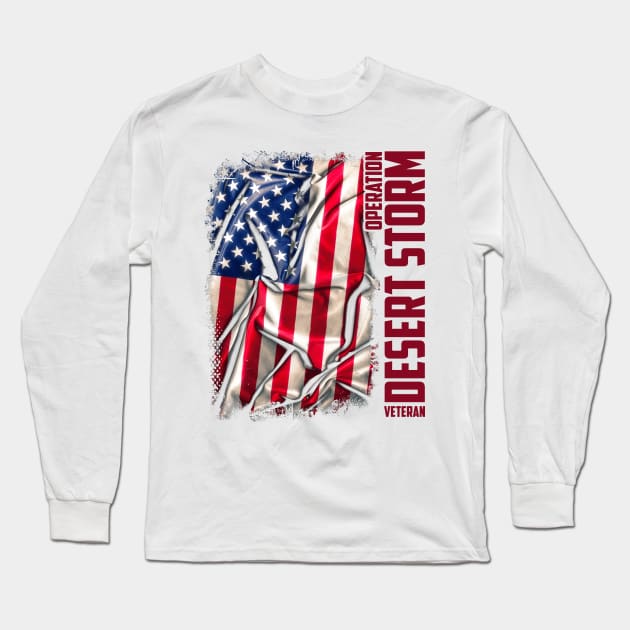 Desert Storm Veteran Long Sleeve T-Shirt by Dojaja